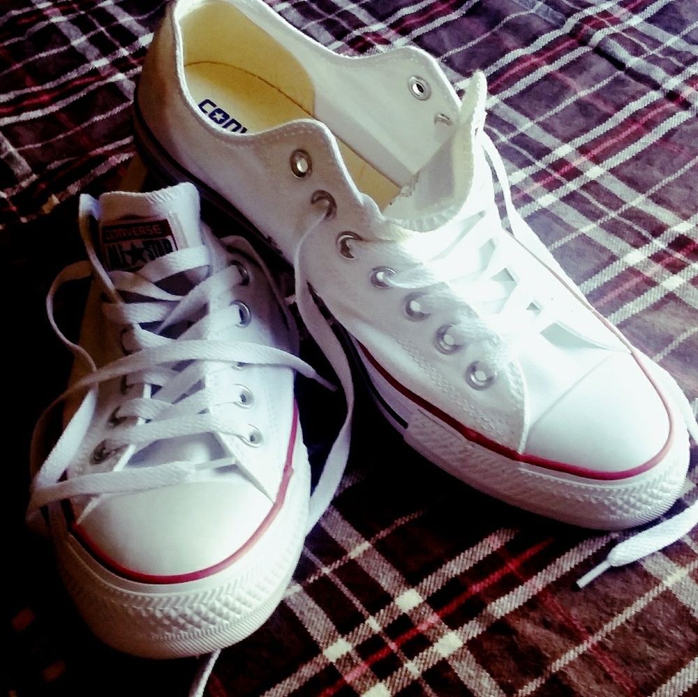 White Low-Top Converse Sneakers